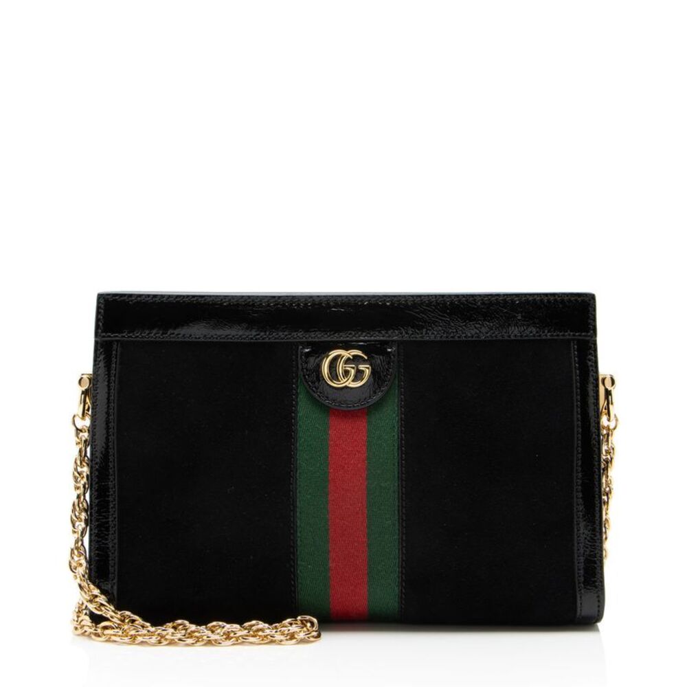 Gucci Suede Ophidia Medium Chain Shoulder Bag
